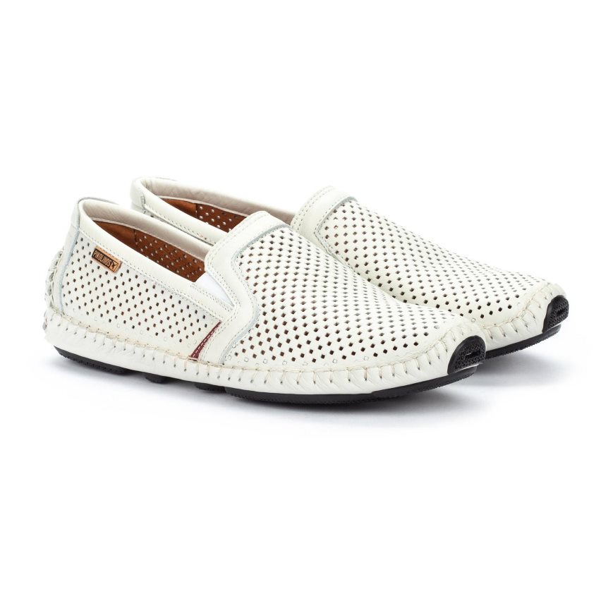 Men's Pikolinos JEREZ Moccasins White | NZ C183079